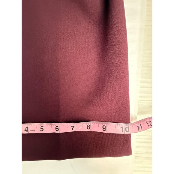 The Kooples Womens Burgundy Tailored Pants Trouser Straight Leg Career - Picture 10 of 16
